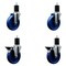 Service Caster 5'' Solid Poly Wheel Swivel 1-3/4'' Expanding Stem Caster Set 2 Brakes, 4PK SCC-EX20S514-SPUS-2-PLB-2-134 - alternate 1